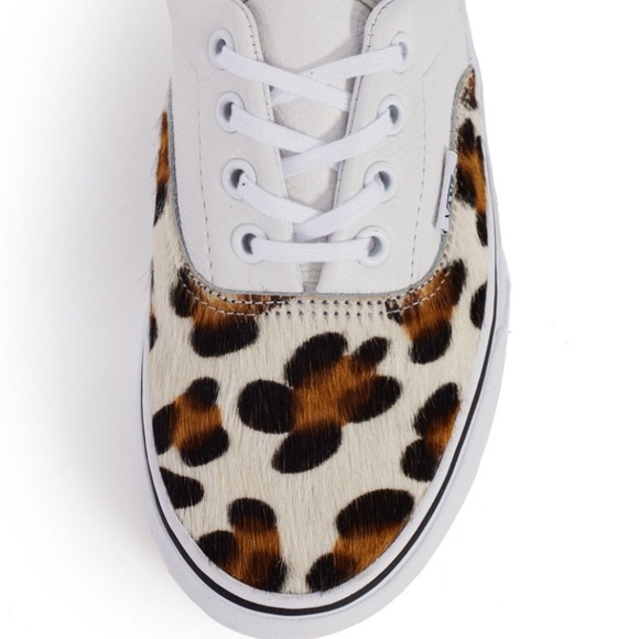 vans era calf hair leopard